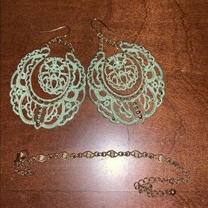 Earrings and Bracelet
